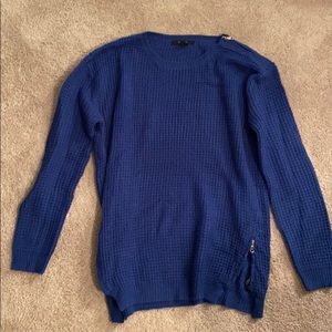 Royal Blue Forever 21 zip sweater